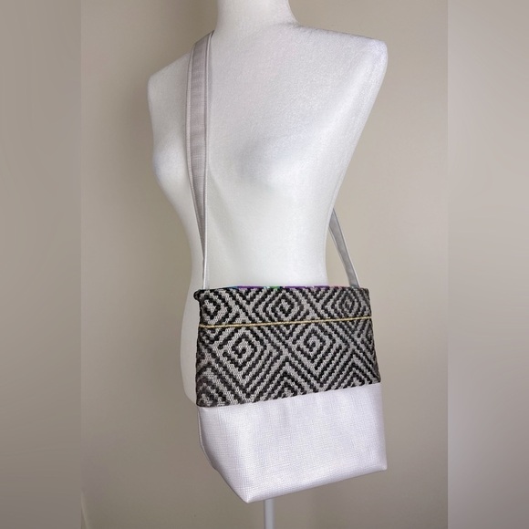 Unshattered | Upcycled Mixed Media Crossbody Hand Bag - Picture 2 of 7